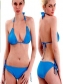 Sexy Halter Blue Bikini M5198