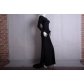 Black Long Sleeves Design Maxi Dress M3971a