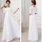 White Fashion Show Long Evening Dress M2311a