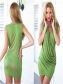 Factory price women comfortable green bandage dress M30005a
