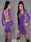 purple backless fancy dress m3597a