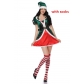 Lovely Green Plus Size Xmas Santa Claus Elf Helpers Costume M21947