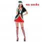 Lovely Green Plus Size Xmas Santa Claus Elf Helpers Costume M21947