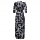 Hot Sale Long Printed Lady Dresses Casual Maxi Dress Women M8193