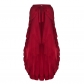 Women Lace Up 2 Layer Ruffles Tulle Asymmetrica Skirt M31714