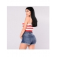 Woma Flag Strapless Striped Casual Top Wear