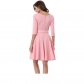 Pretty Fashion Office Lady Summer Casual Woman Dress With Belt