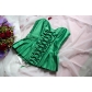Green sexy overbust corset for women m1868d