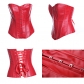 Red leather corset m7081a