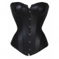 Blcak leather corset m7081b