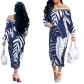 Women Long Sleeve Printed Bodycon Midi Dress m8241