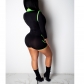 Long Sleeves Sexy V Neck Bodycon Short Jumpsuit M8352