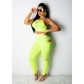 Fashion Two Piece Set Crop Top And Pants  M8358