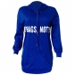 Letter Printed Women's Hoodies Pullover M8459