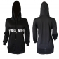 Letter Printed Women's Hoodies Pullover M8459