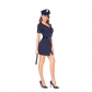 Blue Policewoman Halloween Costume Game Uniform Role Play Women Dress SM017