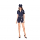 Blue Policewoman Halloween Costume Game Uniform Role Play Women Dress SM017