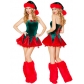 Lovely Girls Green & Red Christmas Mini Dress M1171