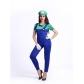 Funy Cosplay Costume Super Mario Luigi Brothers Plumber Fancy Dress Up Party Costume M40256