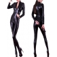 2016 New Style Women Black Zipper Jumpsuit Costume M7265