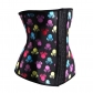 Women hot colorful print latex waist corsets M1303R
