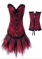Sexy Red Corset With Skirt M1253
