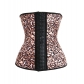 New style leopard latex corsets for women M1303L
