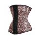 New style leopard latex corsets for women M1303L