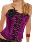 Lady satin embroidered lace corset M1589