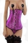sexy embroidered satin corset M1732