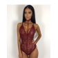 Four colors deep v sexy lace babydoll lingerie M2102F