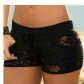 Hollow out lace white and black panty short panty M2103F