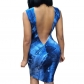 Blue Bare Sexy Bodycon Dress M30065