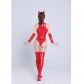 Sexy Devil Jumpsuit PVC One Piece Patent Leather Zipper Bodysuit XX6848