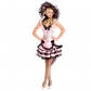 Pink Halloween Queen Costume Retro Court Goddess Cosplay  AH40384